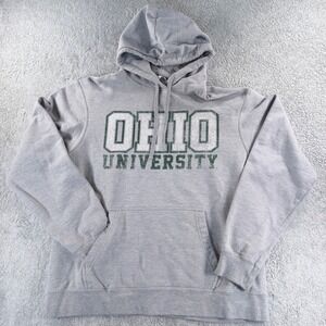 Port & Company Hoodie Mens Large Gray Excellent Ohio University College GameDay